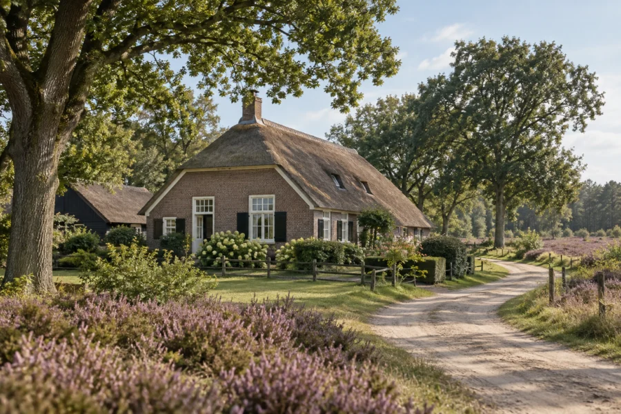 Gegenereerd sfeerbeeld van woningen, geïnspireerd op Drenthe