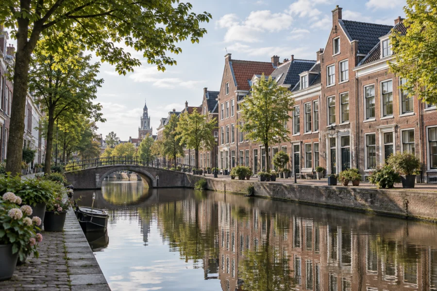 Gegenereerd sfeerbeeld van woningen, geïnspireerd op Groningen
