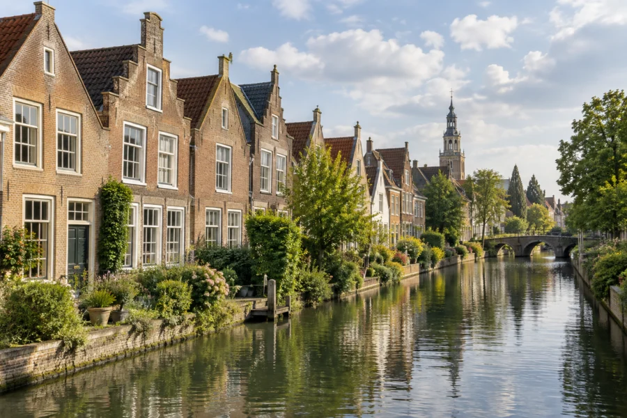 Gegenereerd sfeerbeeld van woningen, geïnspireerd op Middelburg