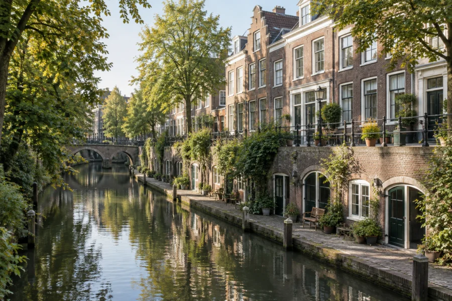 Gegenereerd sfeerbeeld van woningen, geïnspireerd op Utrecht
